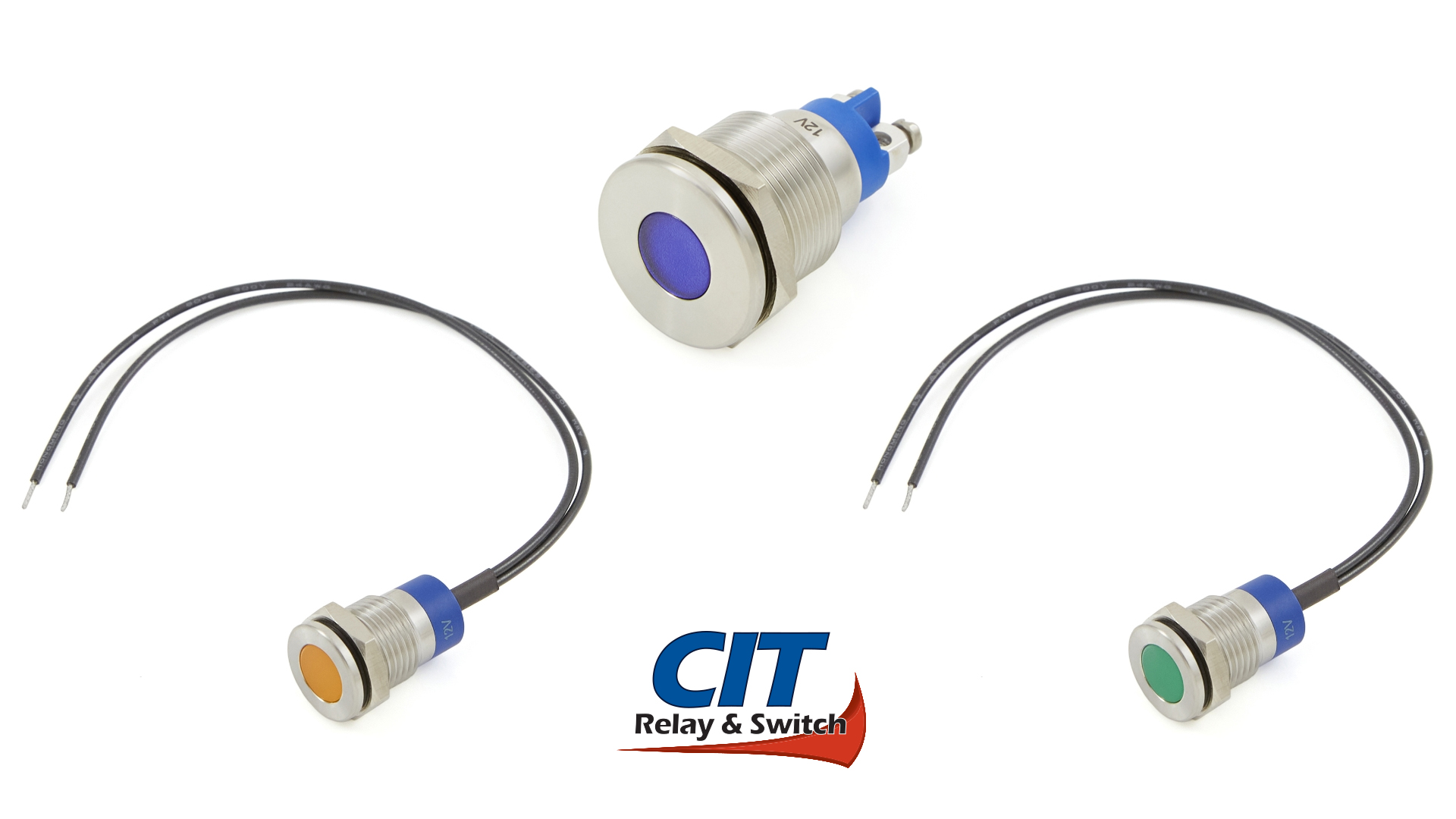 Metal Panel LED Indicator Lights - CIT Relay & Switch
